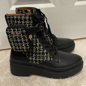 NEW Kate Spade Winona Booties size 8 black tweed